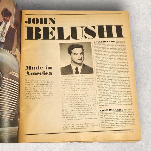 Rolling Stone Magazine #368 April 29, 1982 John Belushi Tribute Issue No Label - Picture 5 of 8